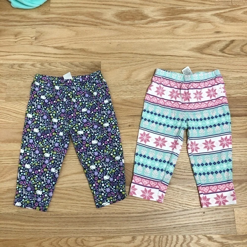 Carter’s 9 month Outfit Bundle Llama Fair Isle Baby Girl Vest Fleece